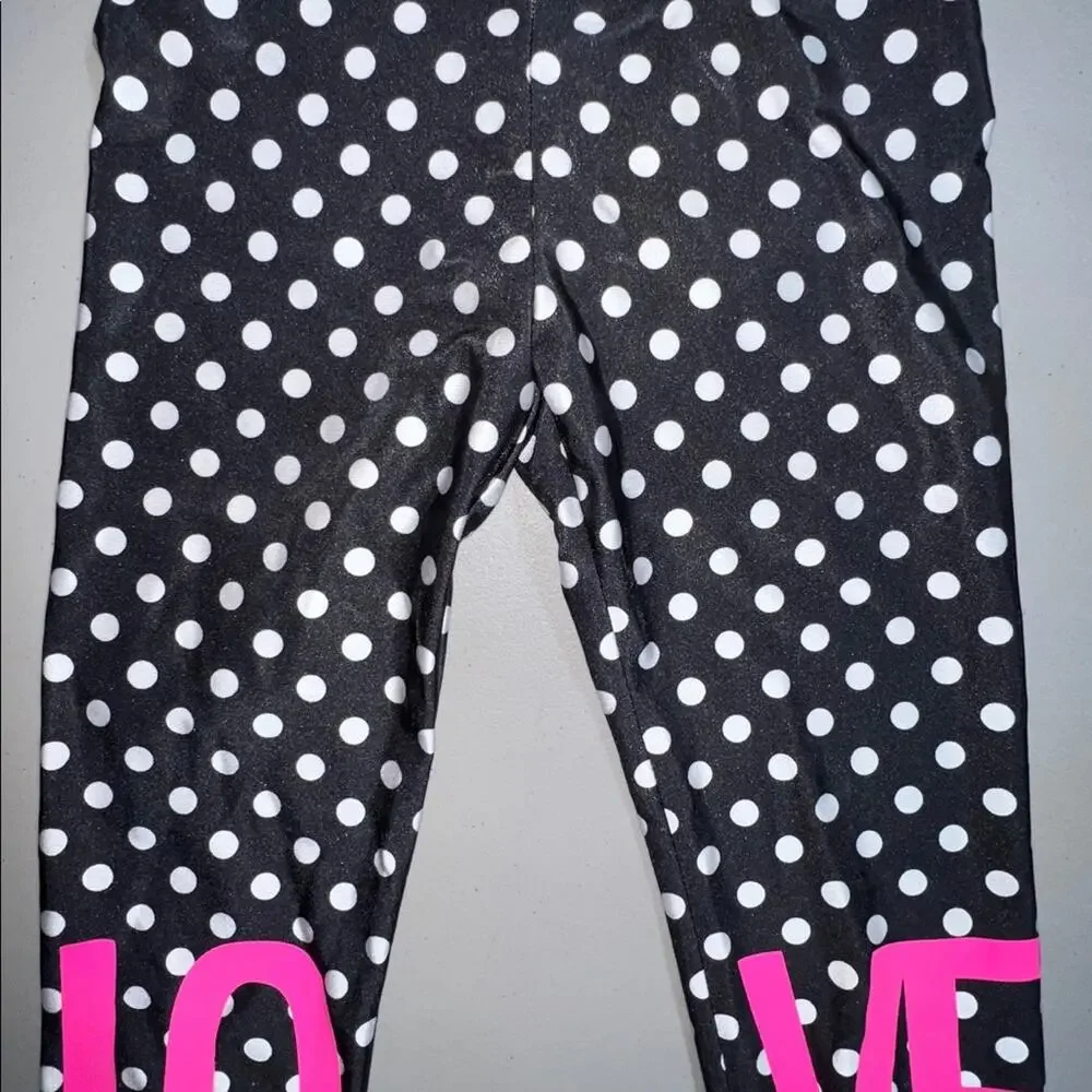 Justice Spandex Pants Polka Dot Girls 10
